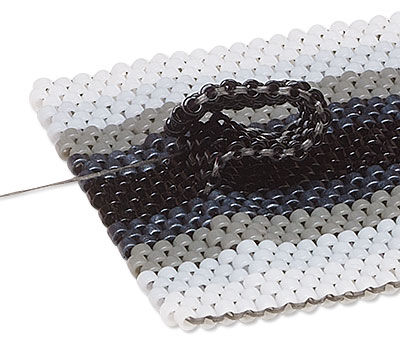 Looping beaded strip